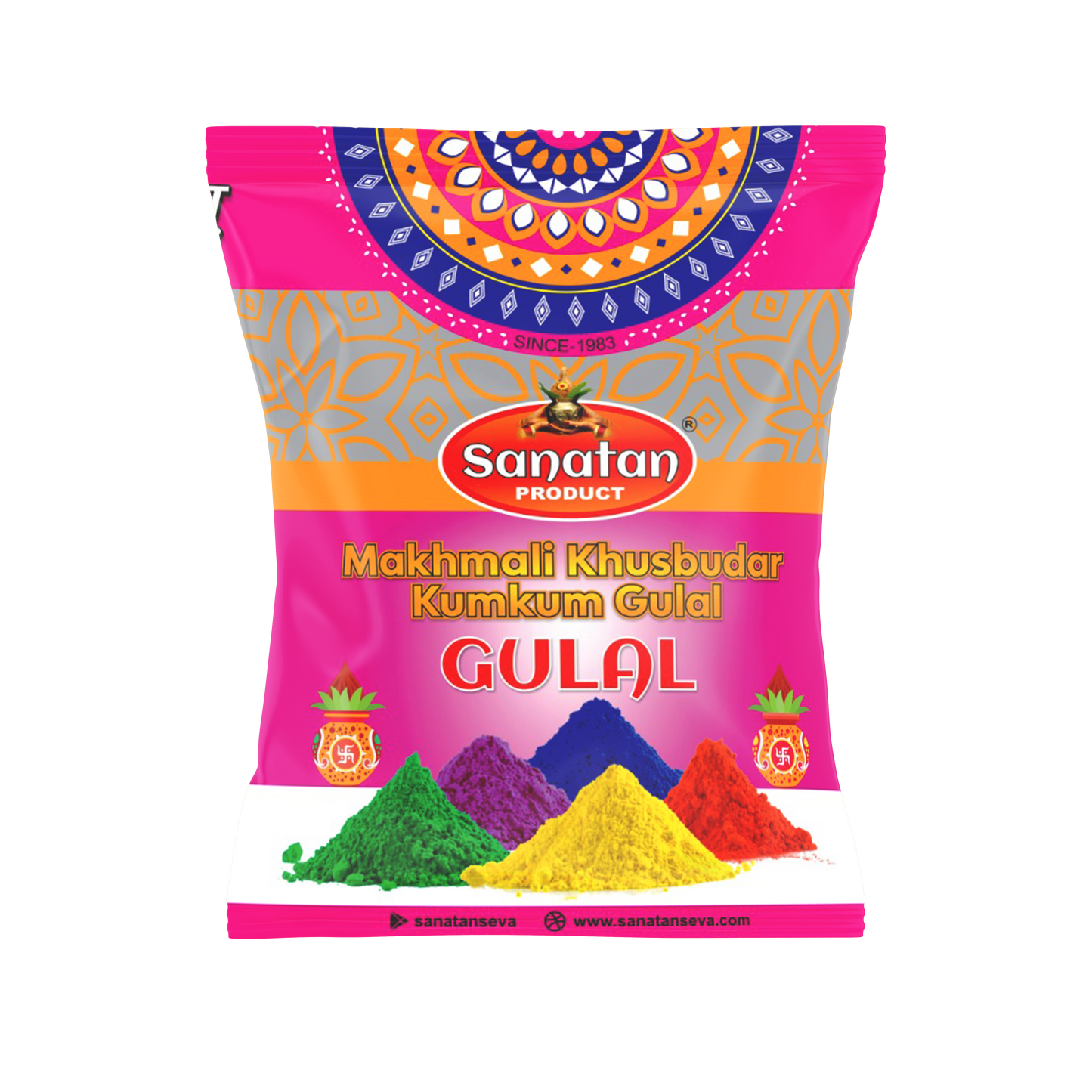 Sanatan Gulal Combo of 5 Colours (10 Packets)