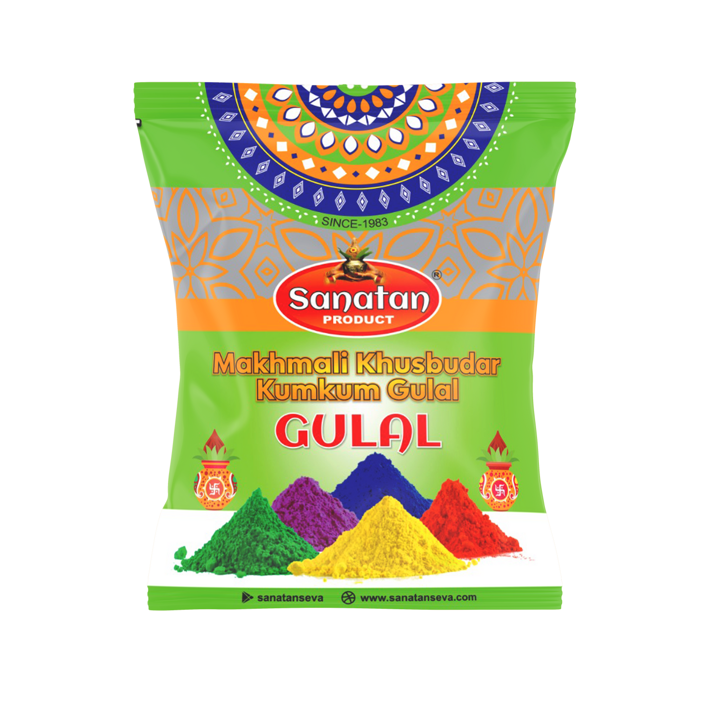 Sanatan Gulal Combo of 5 Colours (10 Packets)