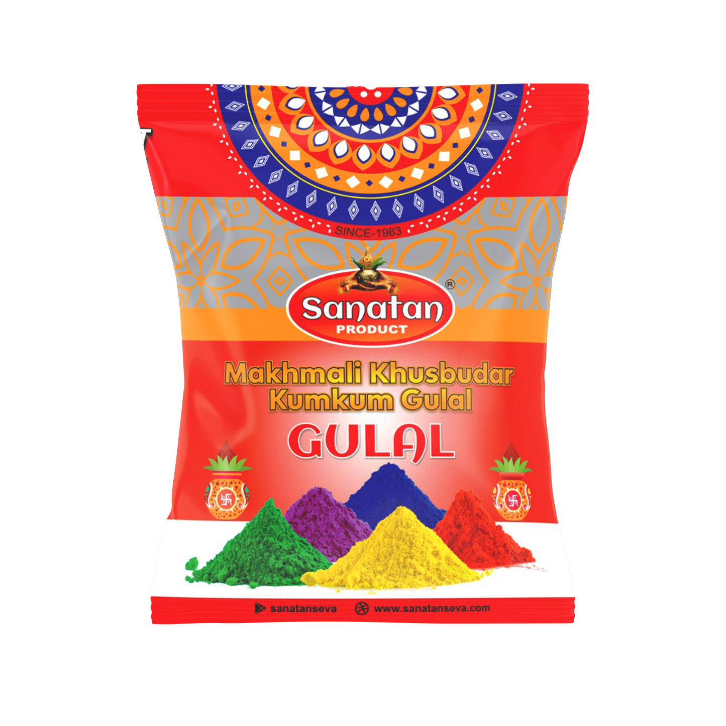 Sanatan Gulal Combo of 5 Colours (10 Packets)