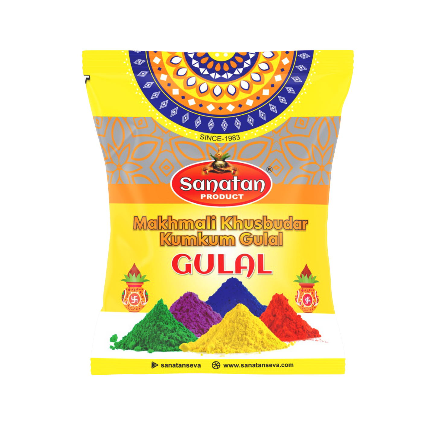 Sanatan Gulal Combo of 5 Colours (10 Packets)