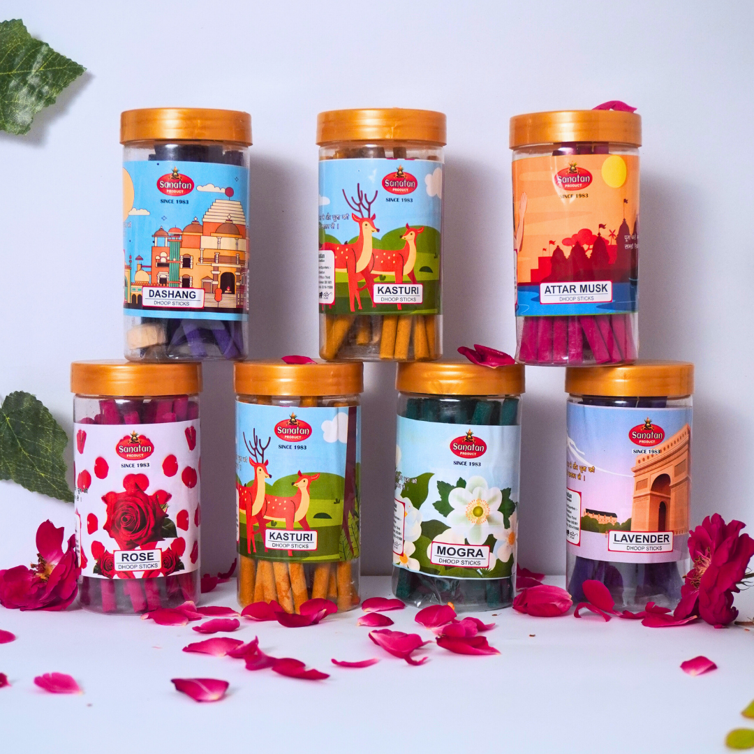 Sanatan Divine Dhoop Sticks Combo of 7 Fragnances