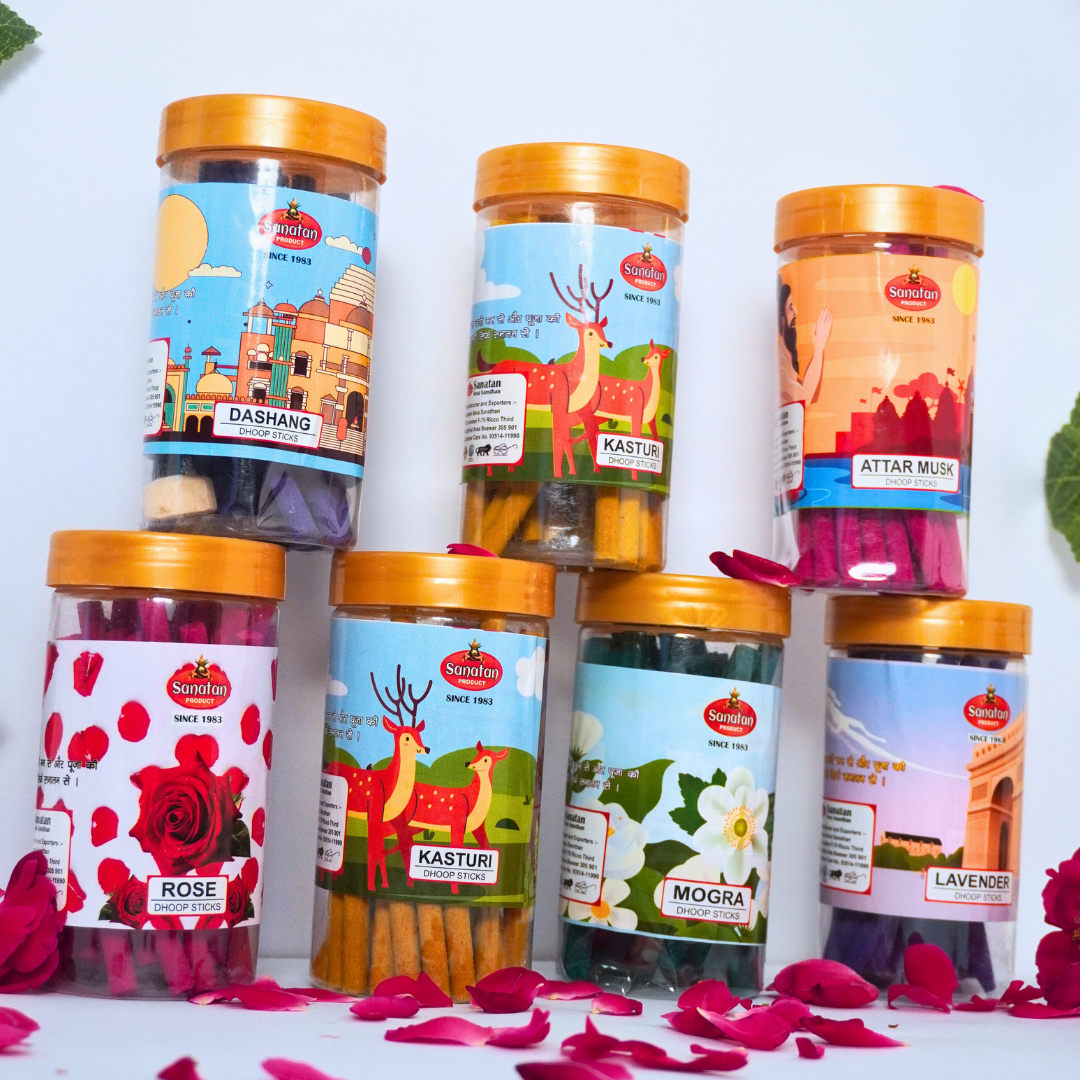 Sanatan Divine Dhoop Sticks Combo of 7 Fragnances