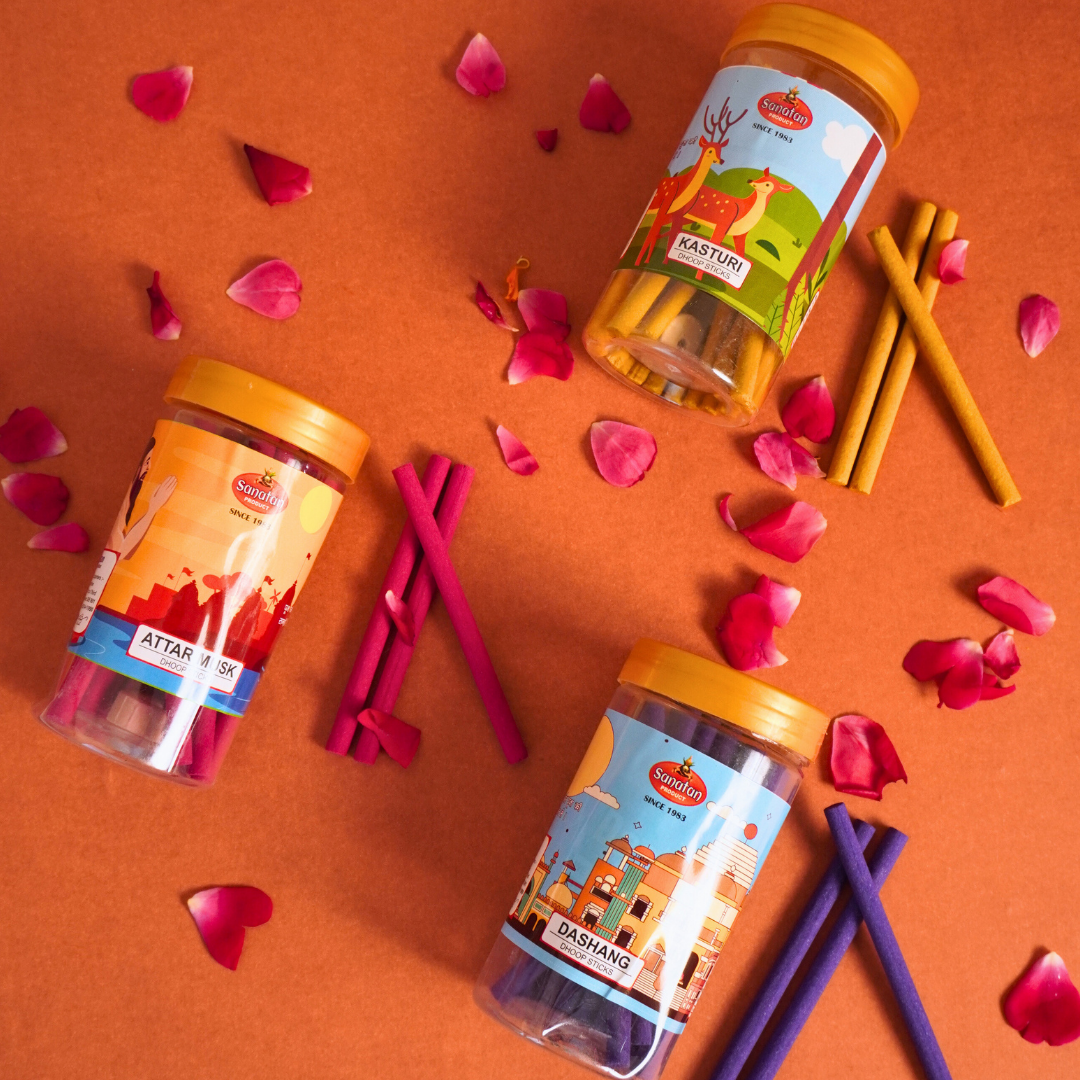 Sanatan Divine Dhoop Sticks Combo of 7 Fragnances