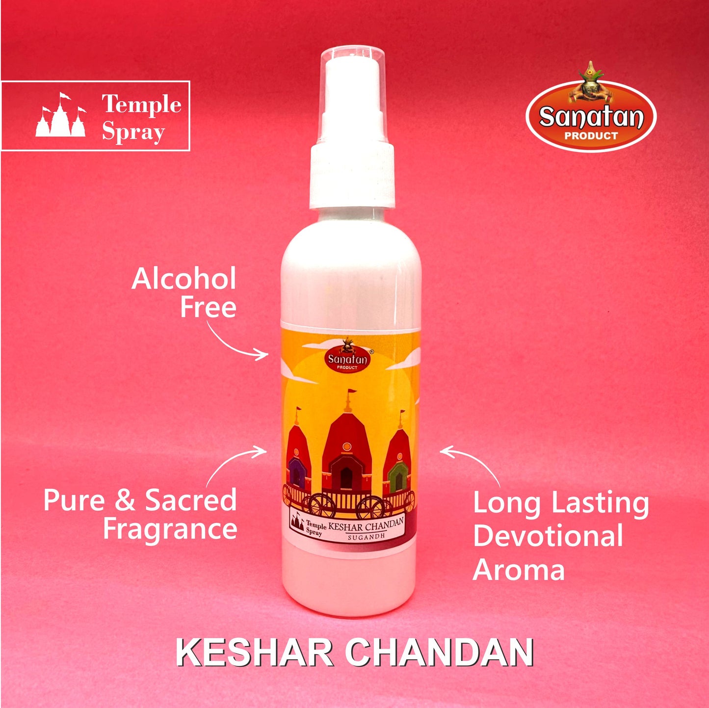 Temple Spray Combo of 4 Fragnances