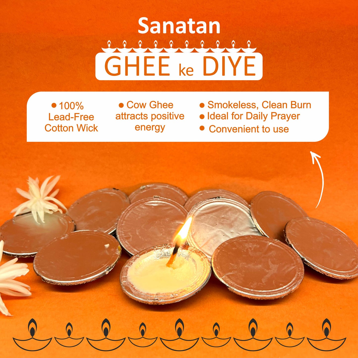 Sanatan disposable Ghee Diya 30 Pcs