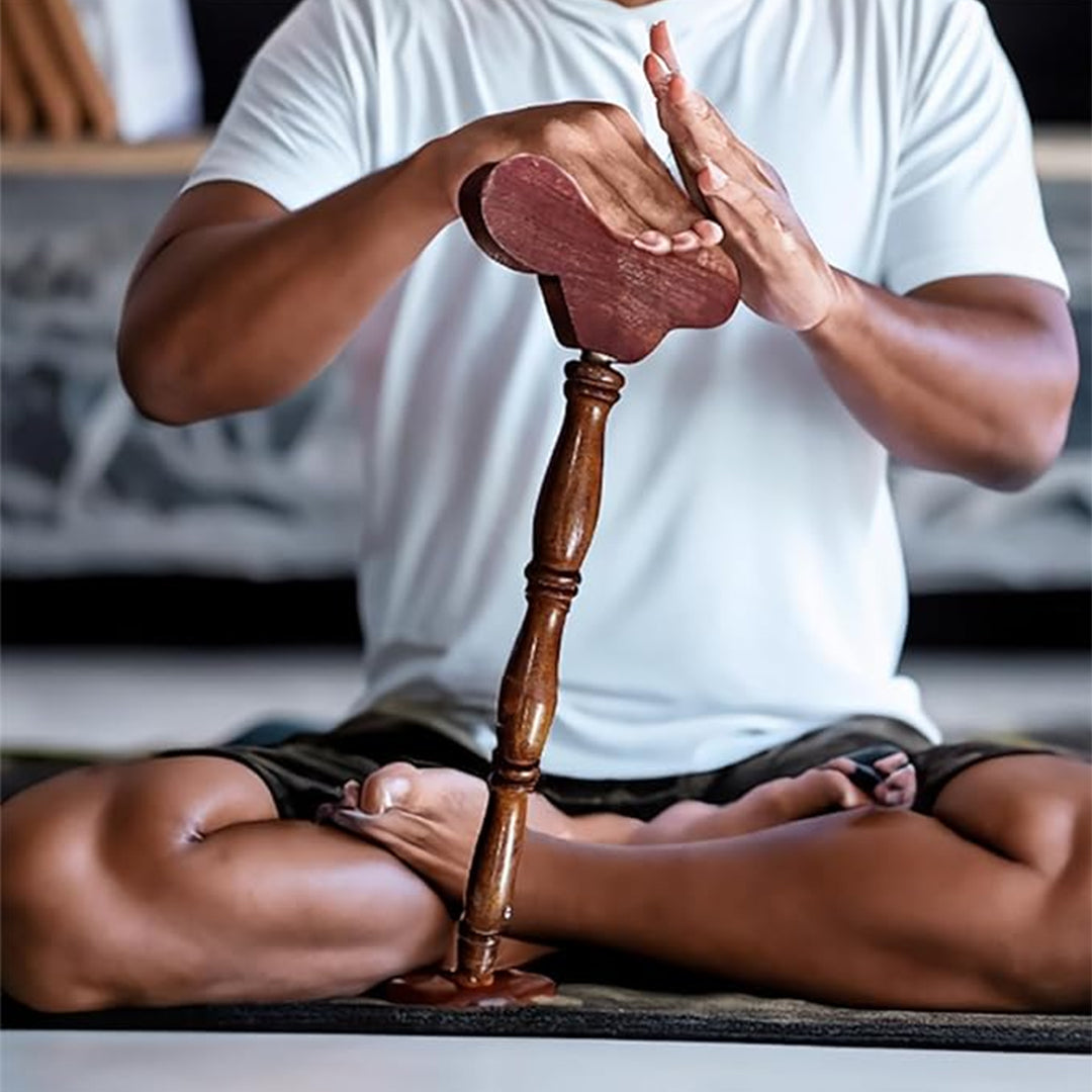 Yoga Stick/Danda, Wooden Hand Stand, Meditation Stick, Traditional, Indian Stick Used by Rishi Yogi