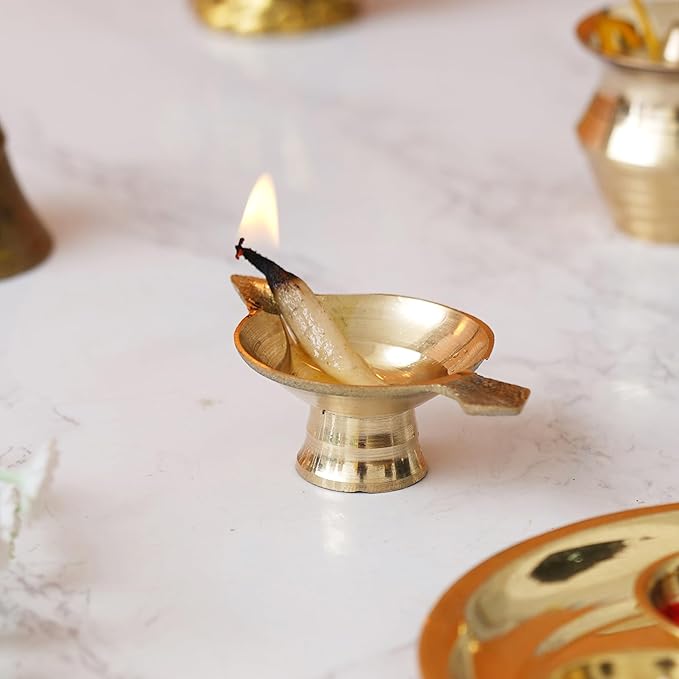 Brass Jyoti Diya for Puja || Brass Diya for Puja || Akhand Jyoti Diya for Pooja || Heavy Base Aarti Diya || Deepak for Puja Diwali