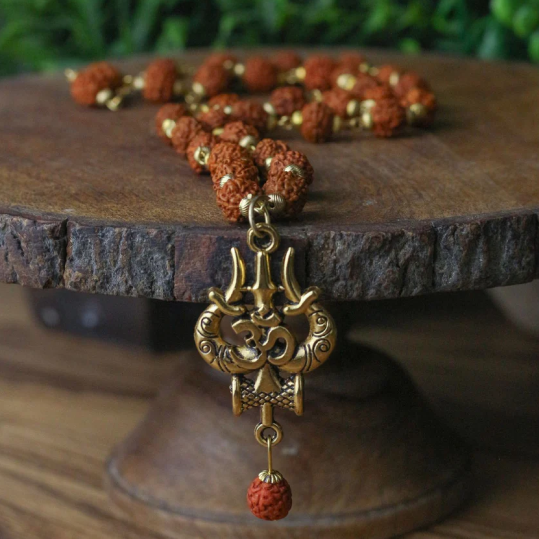 Rudraksha Trishool mala