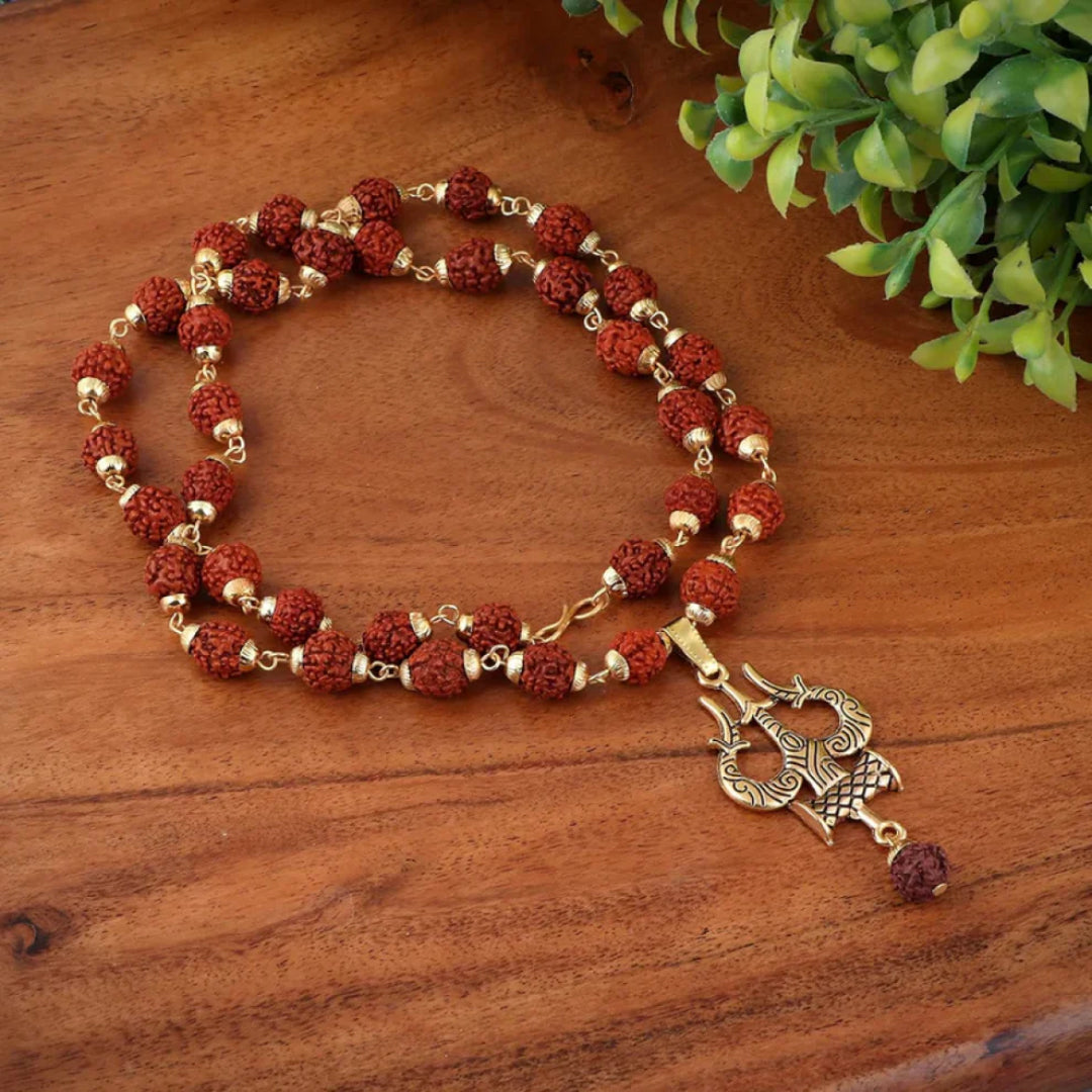 Rudraksha Trishool mala