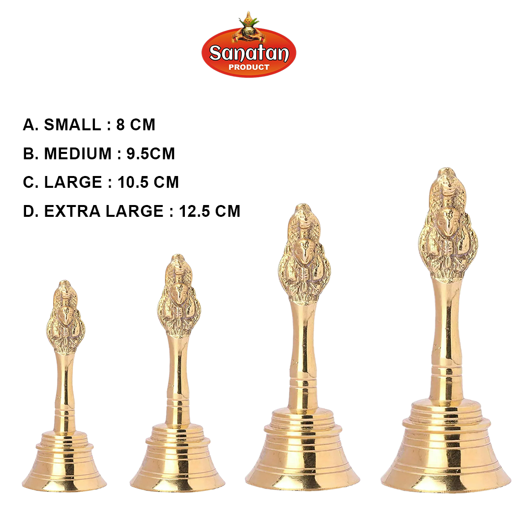 Brass Ghanti pack of 2 / Brass Puja Bell / Pooja Ghanti / Garuda Ganti for Pooja