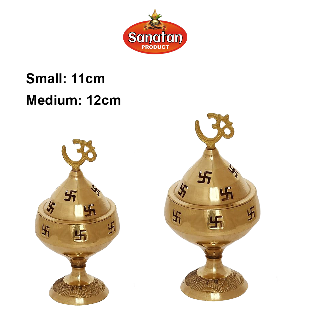 Brass Om Swastik Akhand jyoti deepak