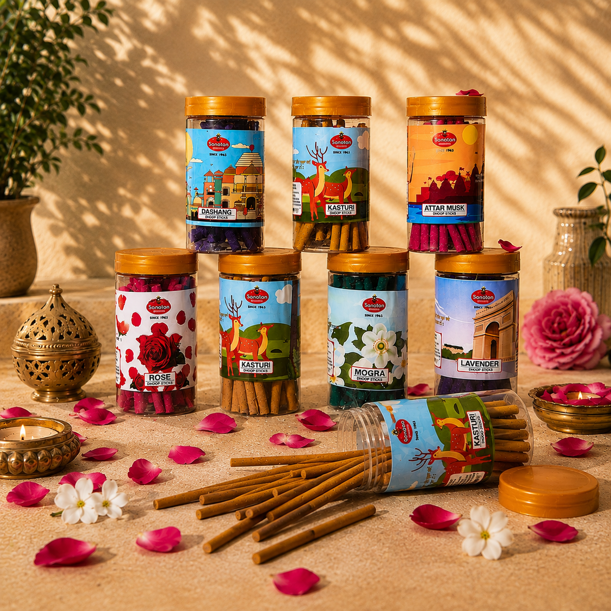 Divine Dhoop Sticks Combo of 7 Fragnances