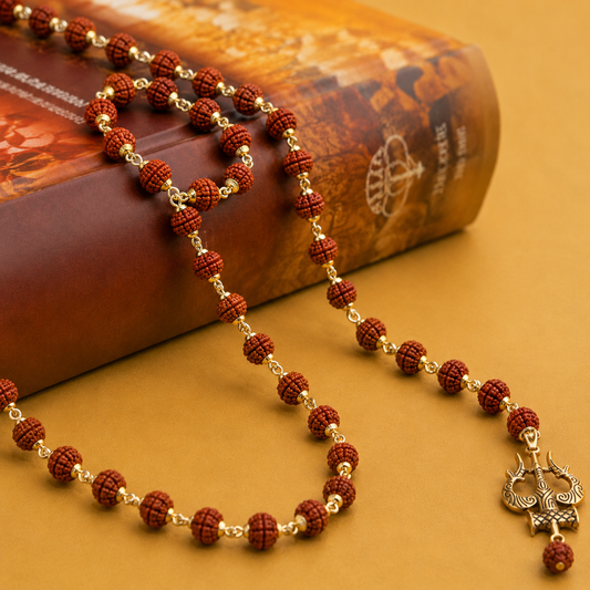 Rudraksha Trishool mala