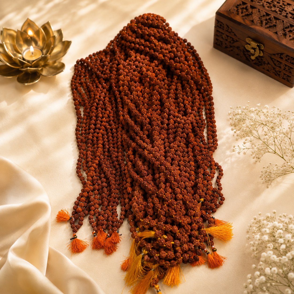 5 Mukhi Rudraksha Mantrit Mala