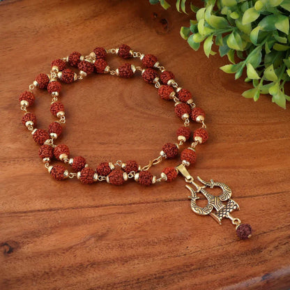 Rudraksha Trishool mala