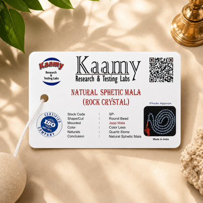 Natural Sphatik Mala – Mantrit & Lab Certified